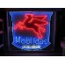Original Mobilgas (Shield) Pegasus Porcelain Sign with Neon 72 IN W x 72 IN H